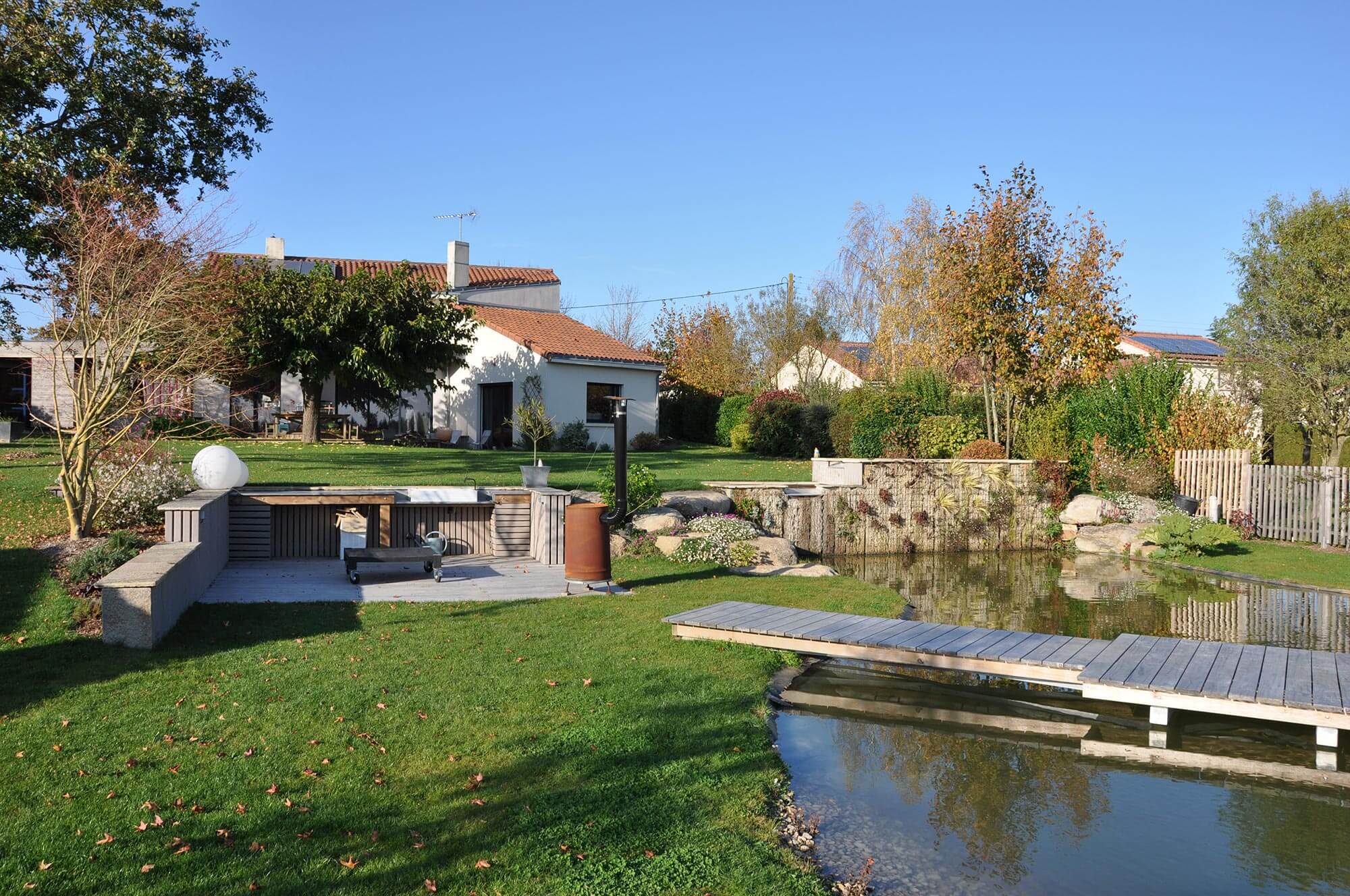 Création d'un jardin avec point d'eau