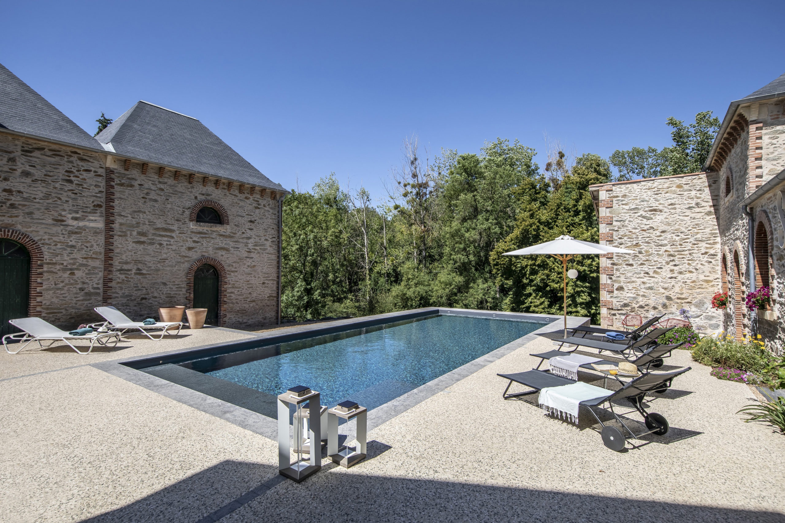 Terrasse en béton roche