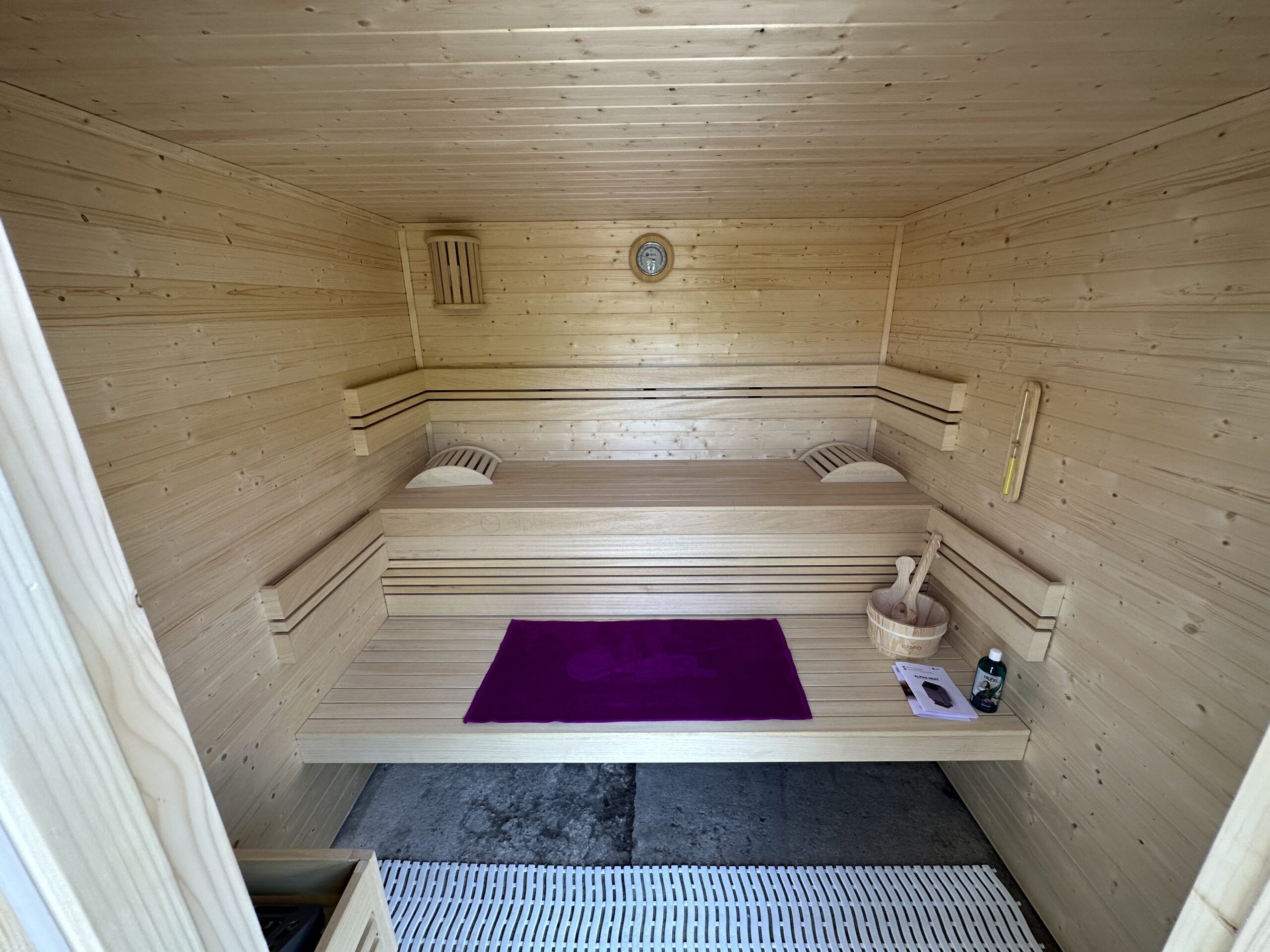 Vue intérieur d'un sauna